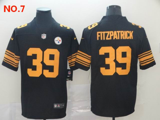 Men's Pittsburgh Steelers #39 Minkah Fitzpatrick Jersey NO.7;